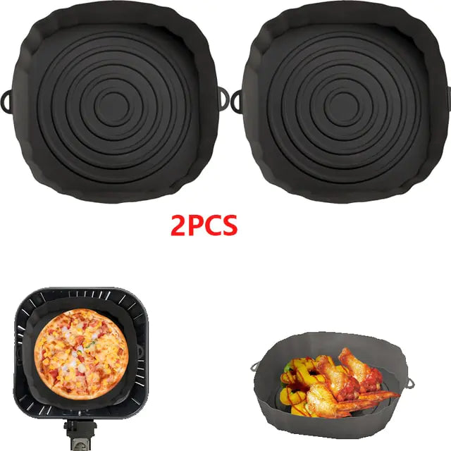 4pcs Silicone Air Fryer Basket Baking Liner/Tray