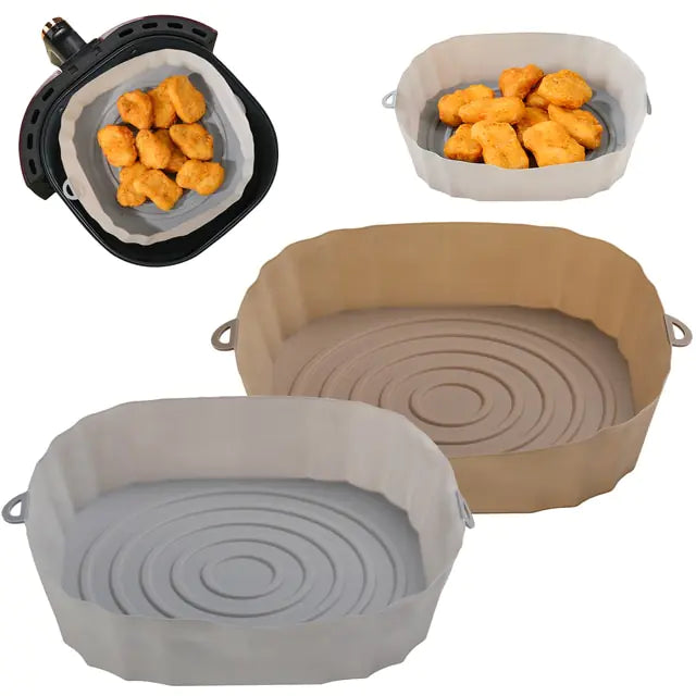 4pcs Silicone Air Fryer Basket Baking Liner/Tray