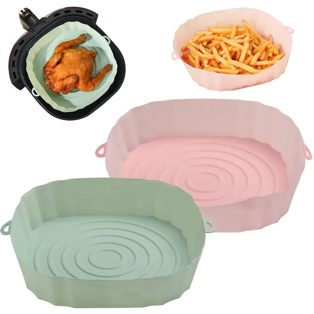 4pcs Silicone Air Fryer Basket Baking Liner/Tray